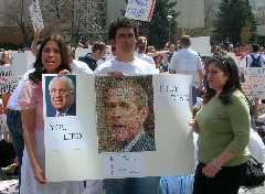 Anti-Cheney protest at BYU