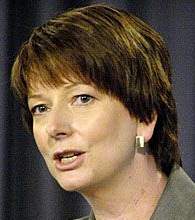 Deputy PM and former card carrying 'red', Julia Gillard