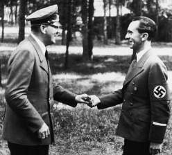 Hitler and Goebbels in love with the idea