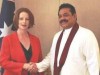 Gillard with Sri Lankan war criminal, Mahinda Rajapaksa