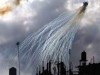 Illegal white phosphorus shell exploding over Gaza