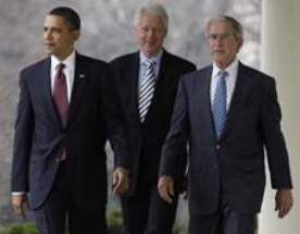 Obama, Clinton and Bush