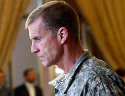 A downcast General Stanley McChrystal, Commander of lost Wars!