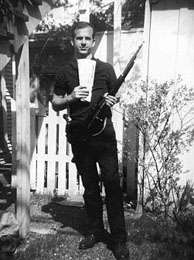 Infamous manual cut and paste photo of Lee Harvey Oswald