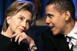 Clinton and Obama