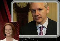 Assange via video link on Q&A