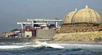 San Onofre reactor, California coast