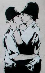 BANKSY -- kissing bobbies