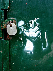 BANKSY -- rat welder